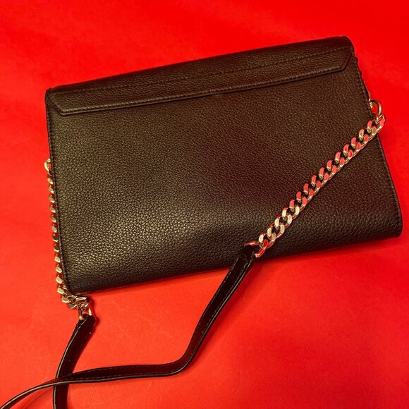 Kate Spade Black & White Woven Unique Crossbody Bag – Boho Geometric Chain Strap - Picture 6 of 11